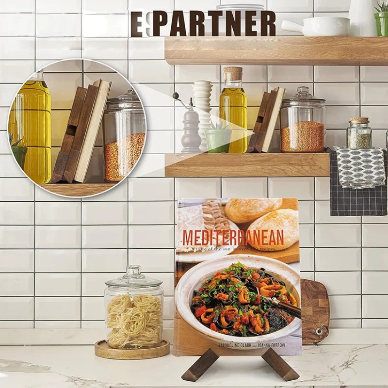 Drewniany stojak na książki ku – Home Cooking Menu recenzja i cena