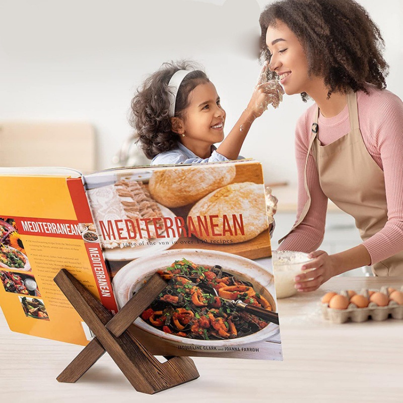Drewniany stojak na książkę ku – Home Cooking Menu recenzja i cena